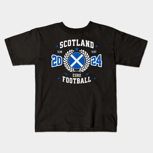 Scotland 2024 football fan Kids T-Shirt by Kicosh